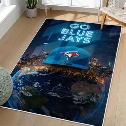 MLB Toronto Blue Jays Area Rug Non-Slip Baseball Carpet Home Decor Gift Idea For Fans TBJ209