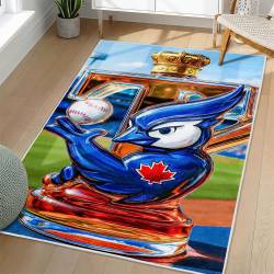 MLB Toronto Blue Jays Area Rug Non-Slip Baseball Carpet Home Decor Gift Idea For Fans TBJ210