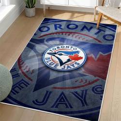 MLB Toronto Blue Jays Area Rug Non-Slip Baseball Carpet Home Decor Gift Idea For Fans TBJ216