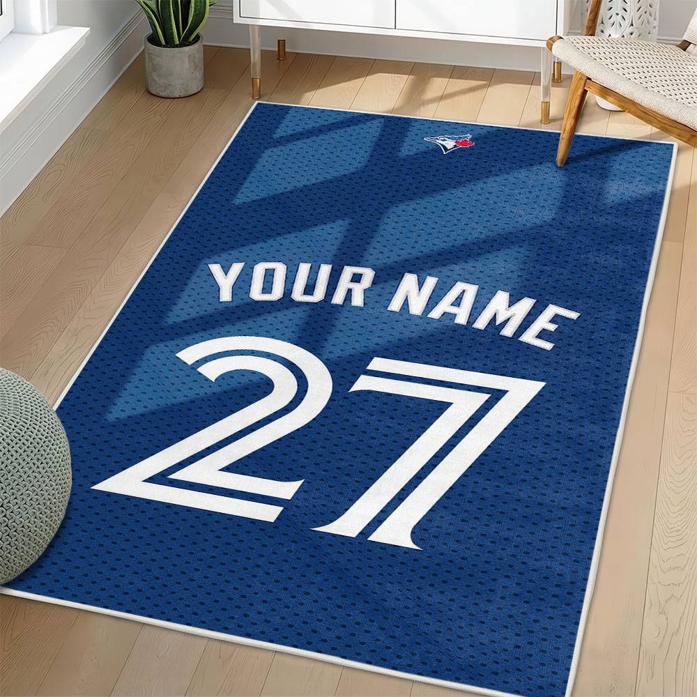 MLB Toronto Blue Jays Area Rug Non-Slip Baseball Carpet Home Decor Gift Idea For Fans TBJ227