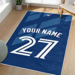 MLB Toronto Blue Jays Area Rug Non-Slip Baseball Carpet Home Decor Gift Idea For Fans TBJ227