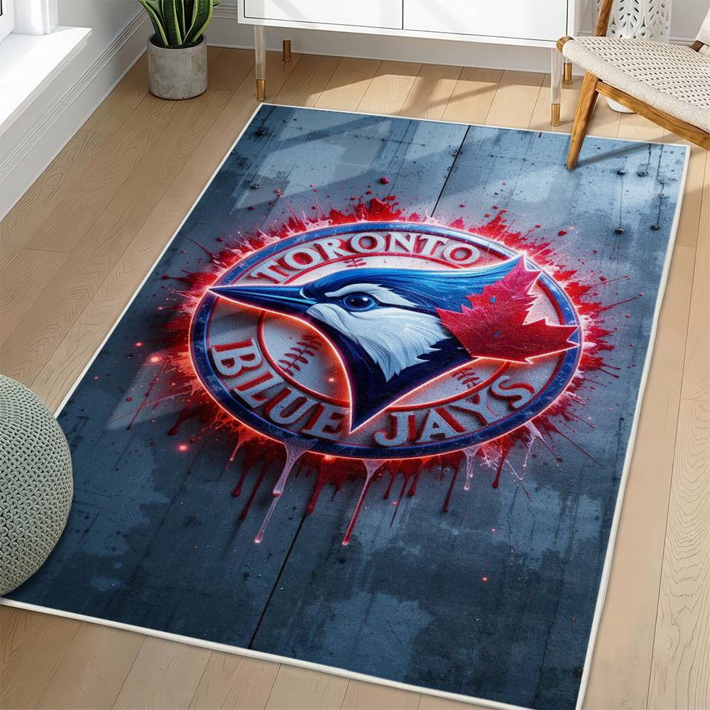 MLB Toronto Blue Jays Area Rug Non-Slip Baseball Carpet Home Decor Gift Idea For Fans TBJ232