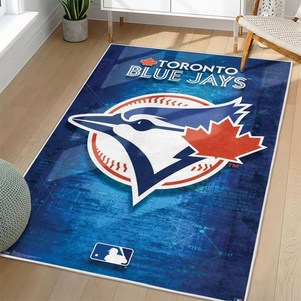 MLB Toronto Blue Jays Area Rug Non-Slip Baseball Carpet Home Decor Gift Idea For Fans TBJ235