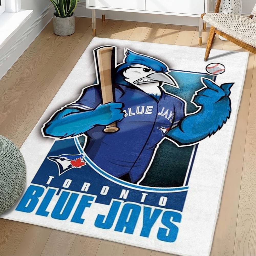 MLB Toronto Blue Jays Area Rug Non-Slip Baseball Carpet Home Decor Gift Idea For Fans TBJ236