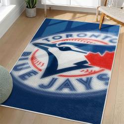 MLB Toronto Blue Jays Area Rug Non-Slip Baseball Carpet Home Decor Gift Idea For Fans TBJ239