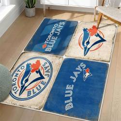 MLB Toronto Blue Jays Area Rug Non-Slip Baseball Carpet Home Decor Gift Idea For Fans TBJ241