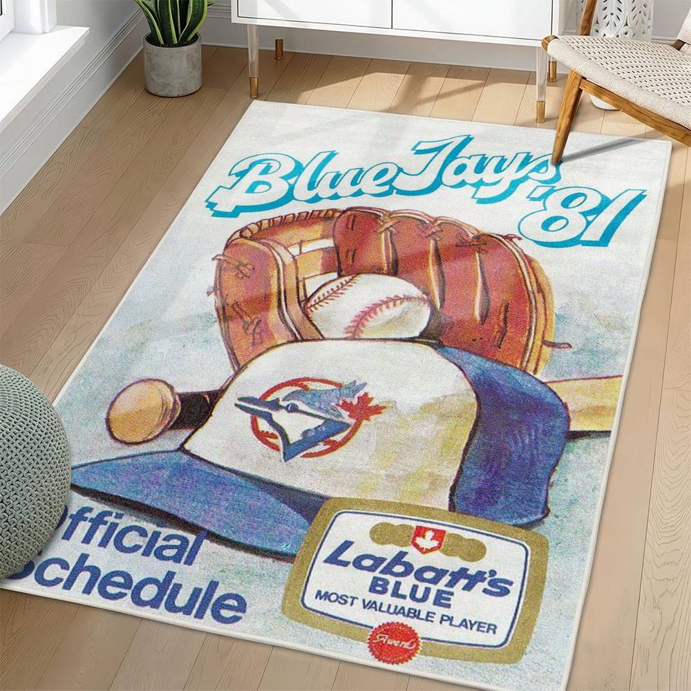 MLB Toronto Blue Jays Area Rug Non-Slip Baseball Carpet Home Decor Gift Idea For Fans TBJ242