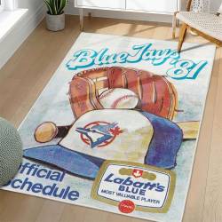MLB Toronto Blue Jays Area Rug Non-Slip Baseball Carpet Home Decor Gift Idea For Fans TBJ242