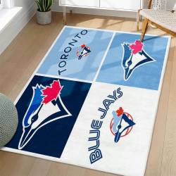 MLB Toronto Blue Jays Area Rug Non-Slip Baseball Carpet Home Decor Gift Idea For Fans TBJ243