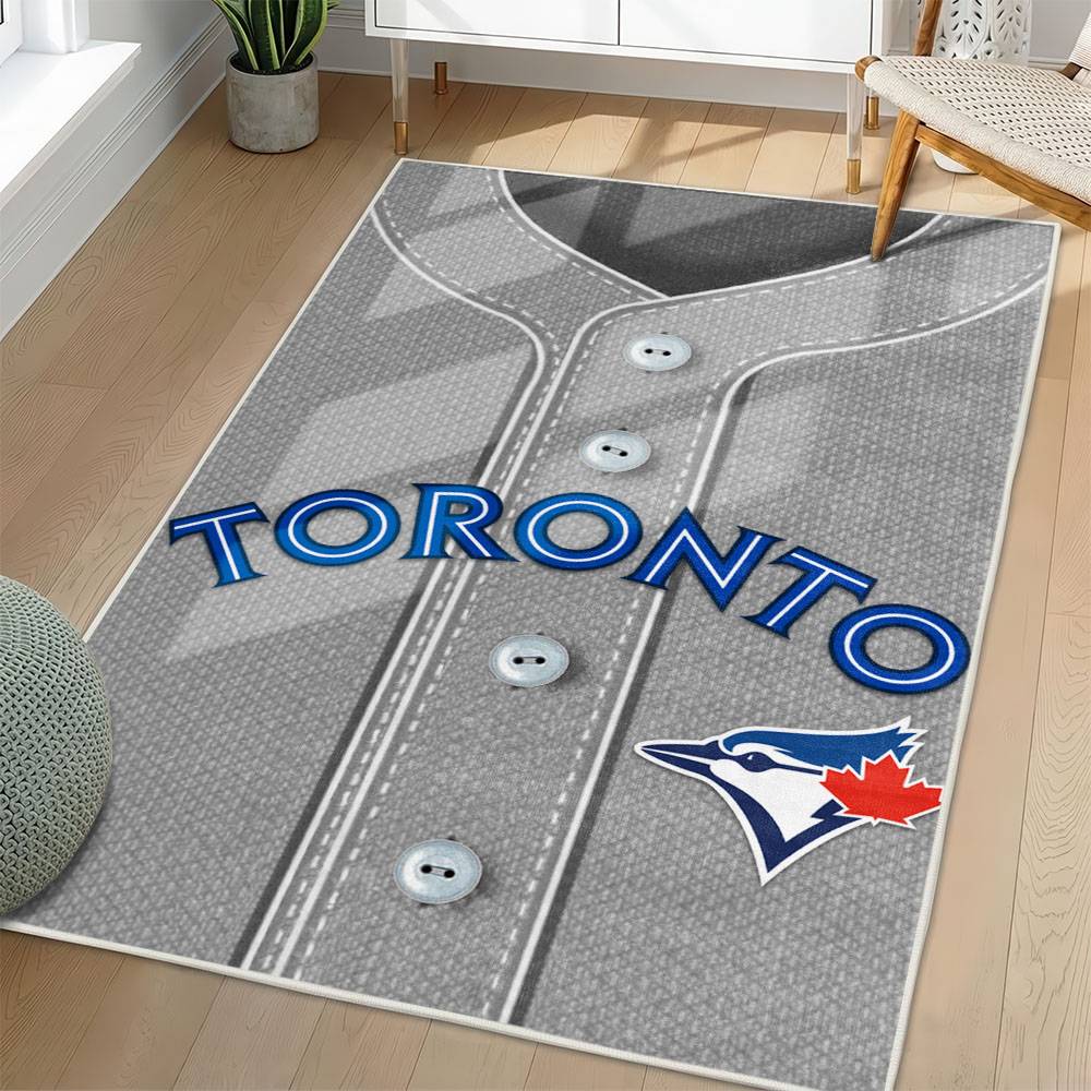MLB Toronto Blue Jays Area Rug Non-Slip Baseball Carpet Home Decor Gift Idea For Fans TBJ245