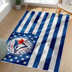 MLB Toronto Blue Jays Area Rug Non-Slip Baseball Carpet Home Decor Gift Idea For Fans TBJ246