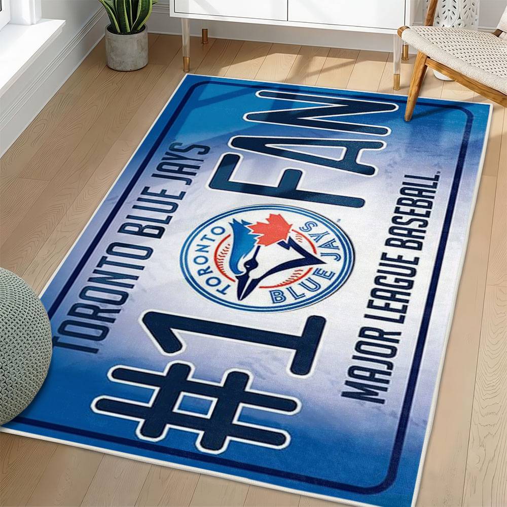 MLB Toronto Blue Jays Area Rug Non-Slip Baseball Carpet Home Decor Gift Idea For Fans TBJ249