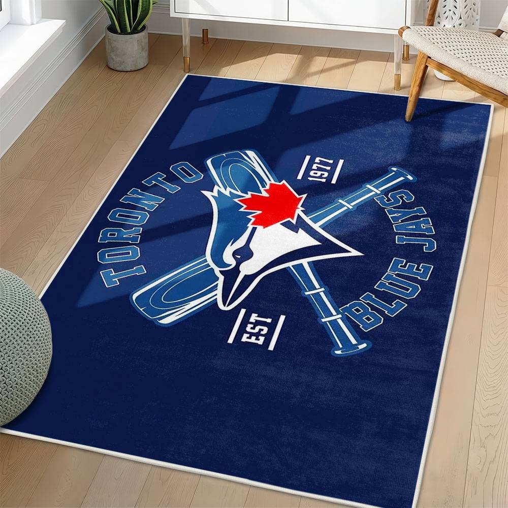MLB Toronto Blue Jays Area Rug Non-Slip Baseball Carpet Home Decor Gift Idea For Fans TBJ268