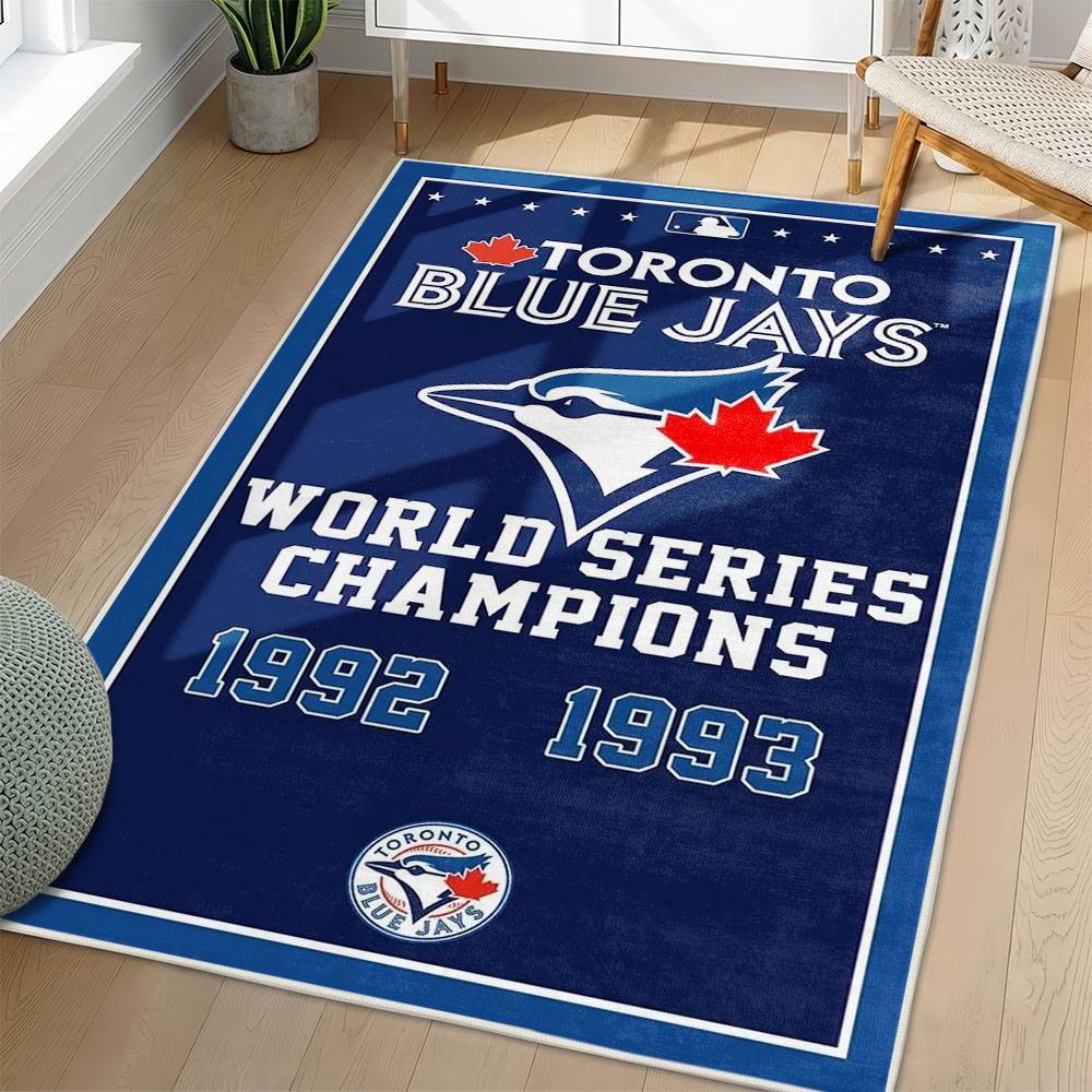 MLB Toronto Blue Jays Area Rug Non-Slip Baseball Carpet Home Decor Gift Idea For Fans TBJ272