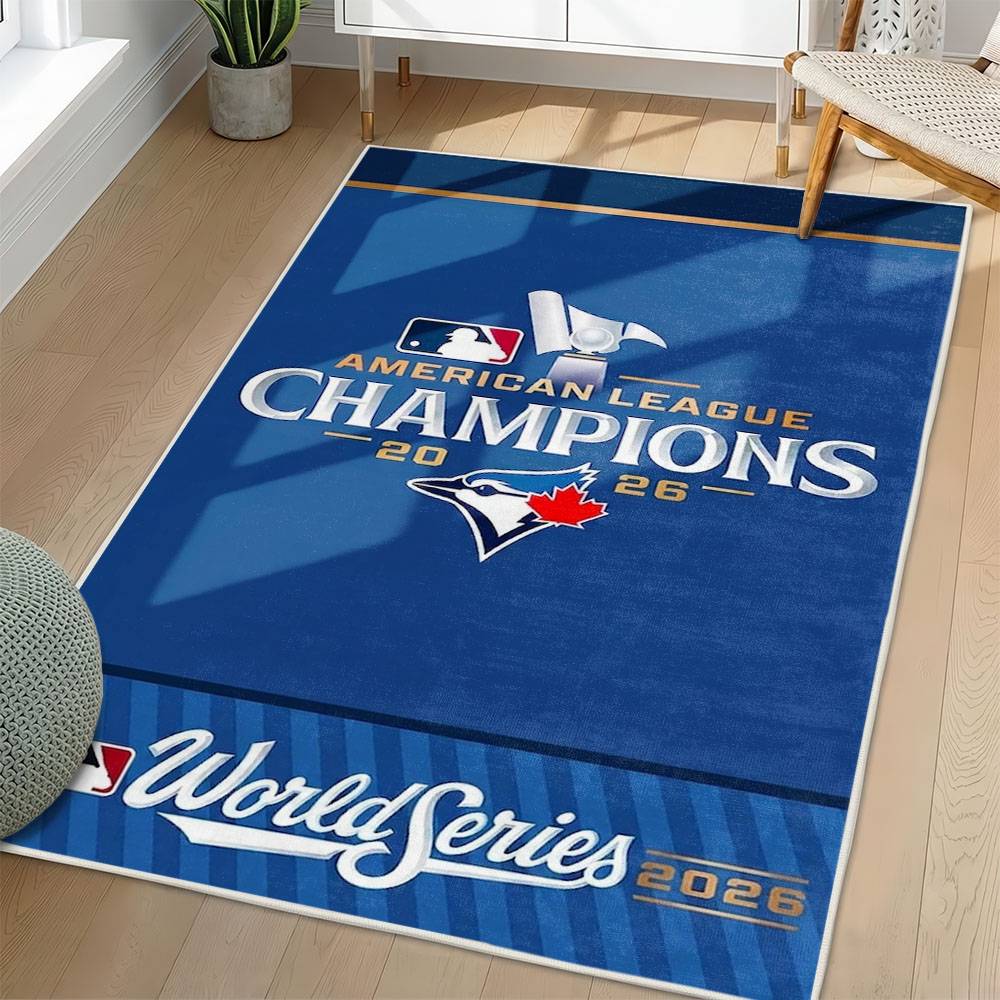 MLB Toronto Blue Jays Area Rug Non-Slip Baseball Carpet Home Decor Gift Idea For Fans TBJ273
