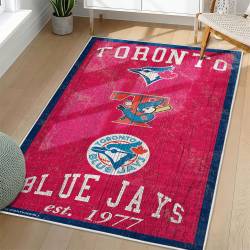 MLB Toronto Blue Jays Area Rug Non-Slip Baseball Carpet Home Decor Gift Idea For Fans TBJ274