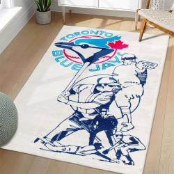 MLB Toronto Blue Jays Area Rug Non-Slip Baseball Carpet Home Decor Gift Idea For Fans TBJ54