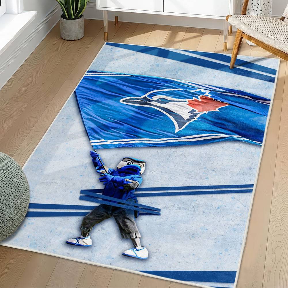 MLB Toronto Blue Jays Area Rug Non-Slip Baseball Carpet Home Decor Gift Idea For Fans TBJ55