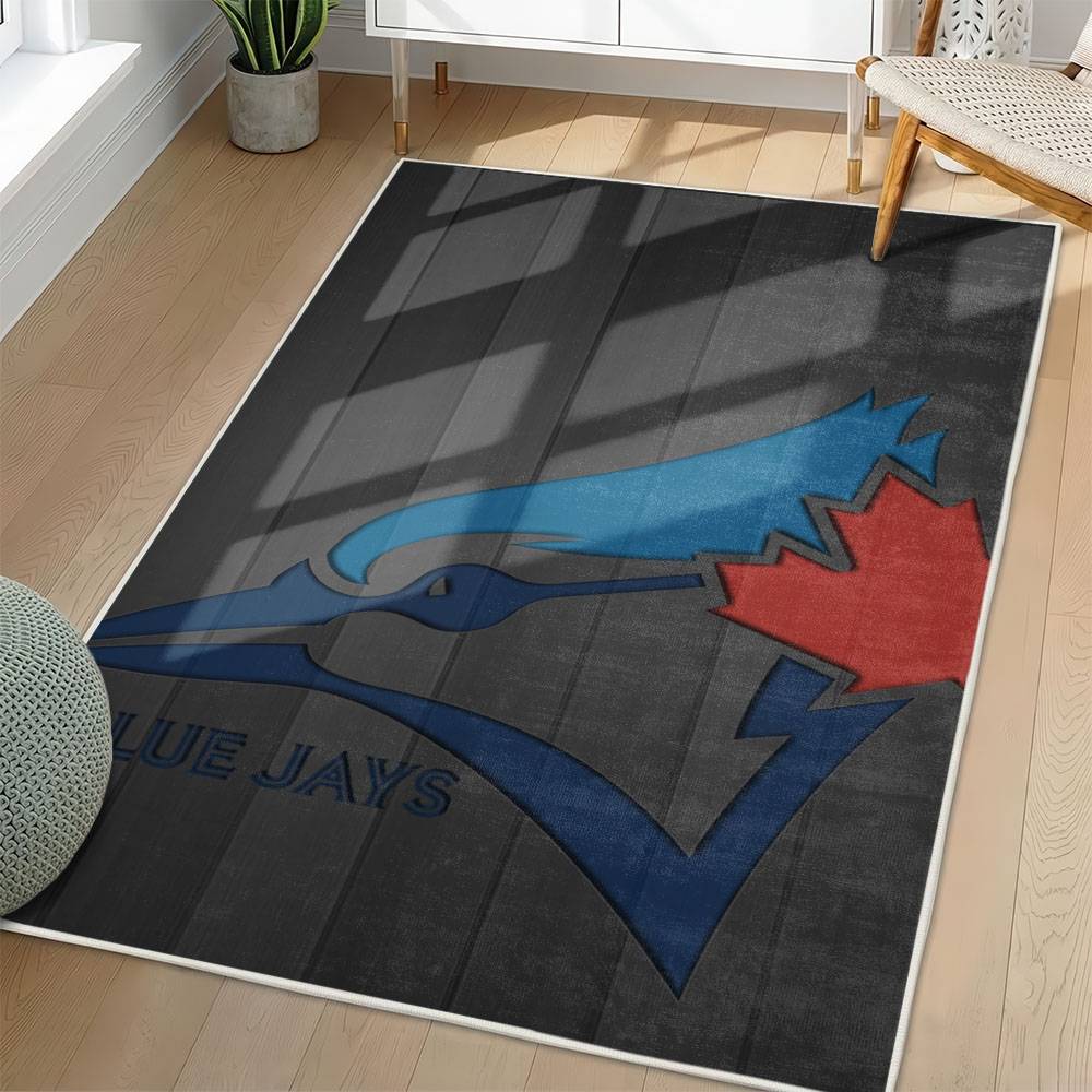 MLB Toronto Blue Jays Area Rug Non-Slip Baseball Carpet Home Decor Gift Idea For Fans TBJ56