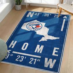 MLB Toronto Blue Jays Area Rug Non-Slip Baseball Carpet Home Decor Gift Idea For Fans TBJ60