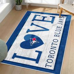 MLB Toronto Blue Jays Area Rug Non-Slip Baseball Carpet Home Decor Gift Idea For Fans TBJ62