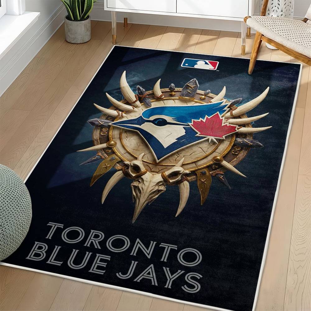 MLB Toronto Blue Jays Area Rug Non-Slip Baseball Carpet Home Decor Gift Idea For Fans TBJ63
