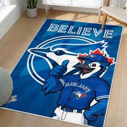 MLB Toronto Blue Jays Area Rug Non-Slip Baseball Carpet Home Decor Gift Idea For Fans TBJ64