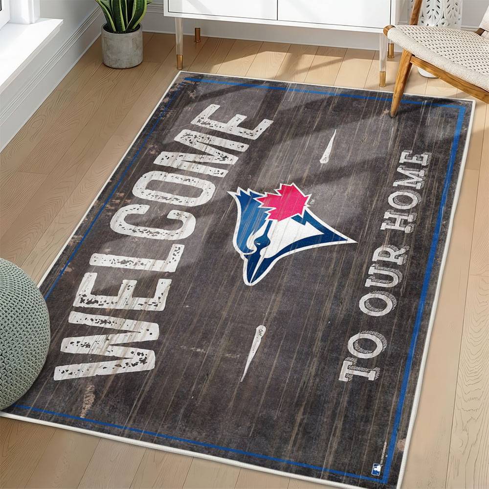 MLB Toronto Blue Jays Area Rug Non-Slip Baseball Carpet Home Decor Gift Idea For Fans TBJ66