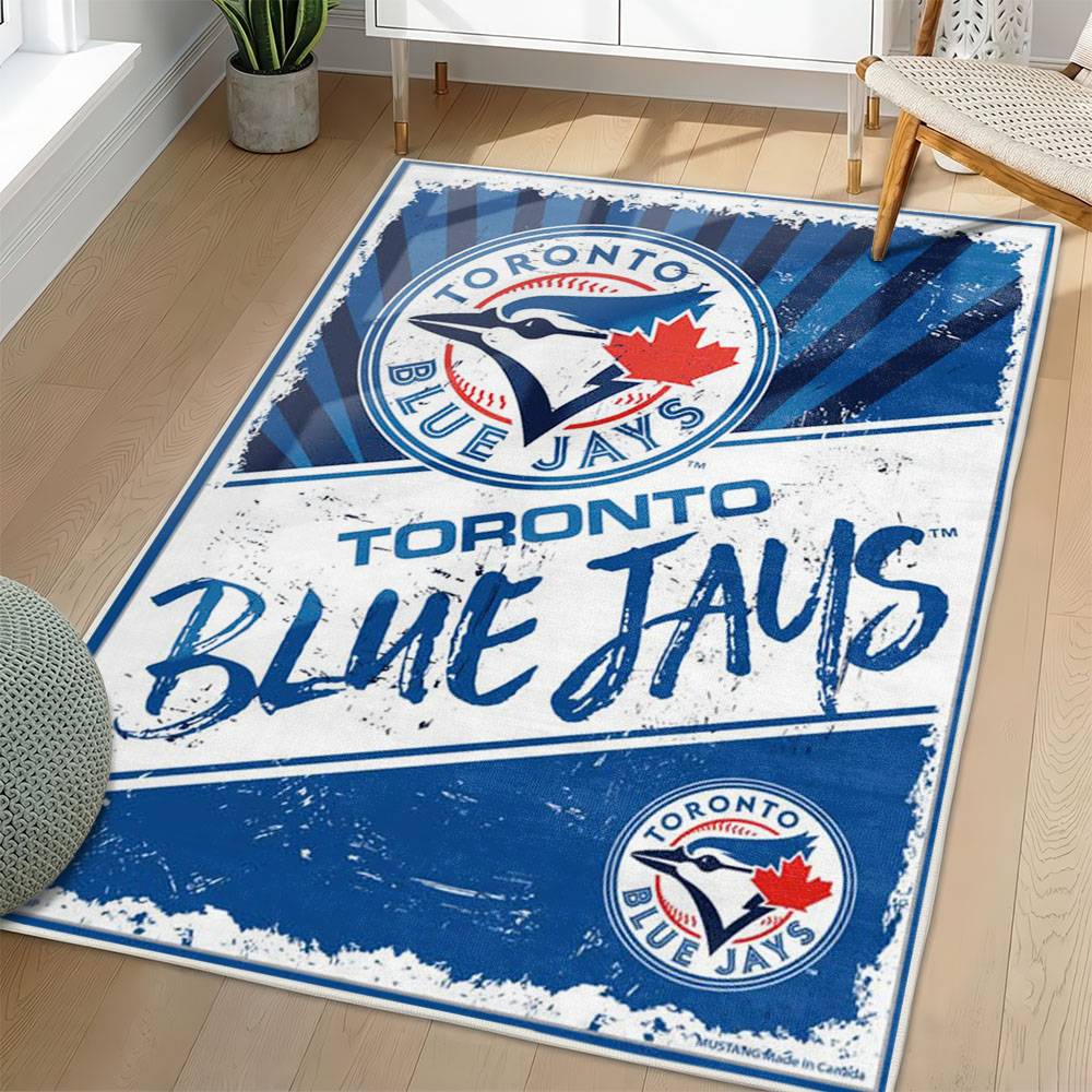 MLB Toronto Blue Jays Area Rug Non-Slip Baseball Carpet Home Decor Gift Idea For Fans TBJ74