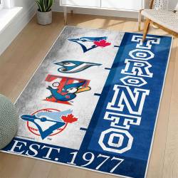MLB Toronto Blue Jays Area Rug Non-Slip Baseball Carpet Home Decor Gift Idea For Fans TBJ79