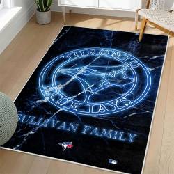 MLB Toronto Blue Jays Area Rug Non-Slip Baseball Carpet Home Decor Gift Idea For Fans TBJ80