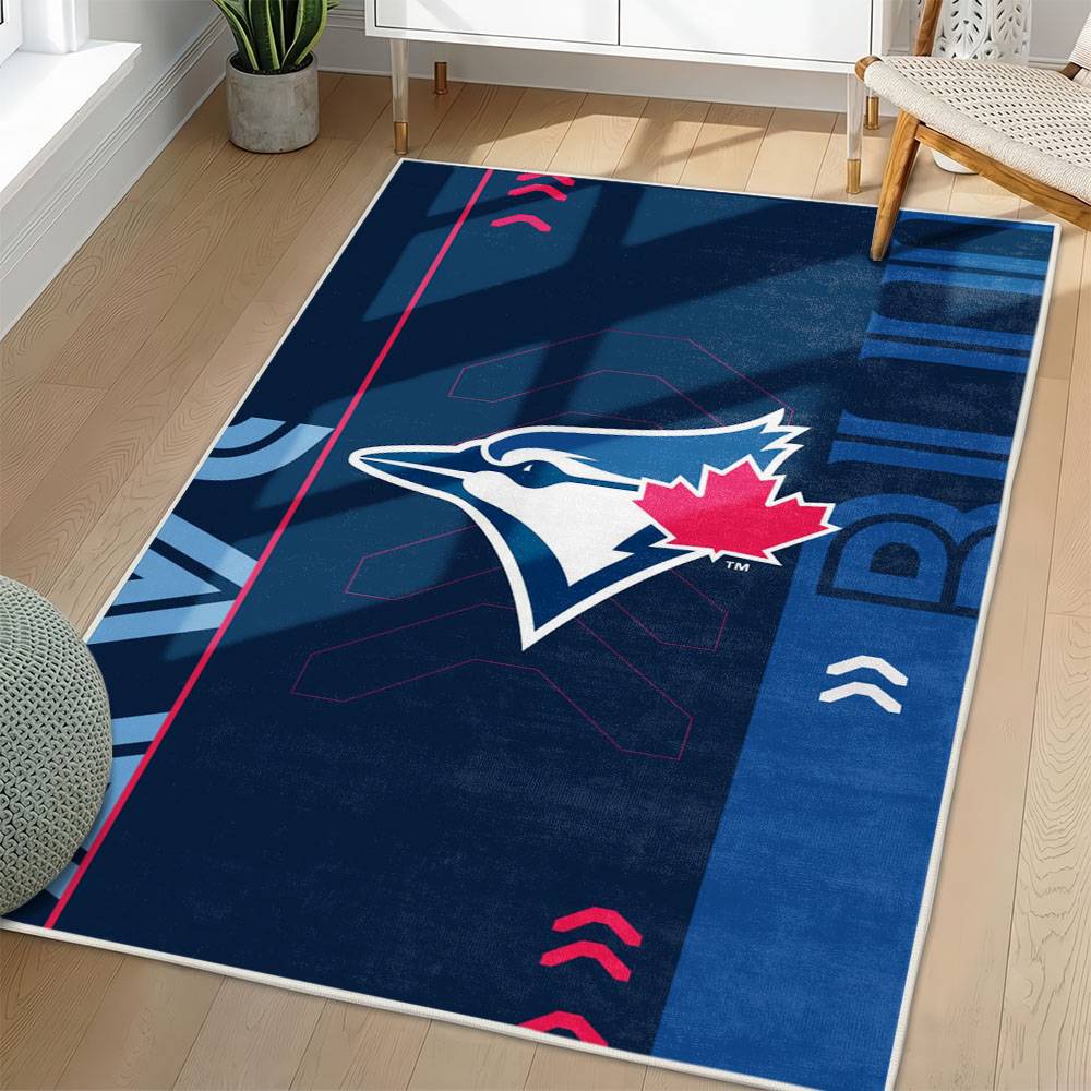 MLB Toronto Blue Jays Area Rug Non-Slip Baseball Carpet Home Decor Gift Idea For Fans TBJ81