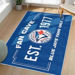 MLB Toronto Blue Jays Area Rug Non-Slip Baseball Carpet Home Decor Gift Idea For Fans TBJ85