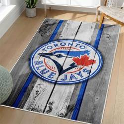 MLB Toronto Blue Jays Area Rug Non-Slip Baseball Carpet Home Decor Gift Idea For Fans TBJ86