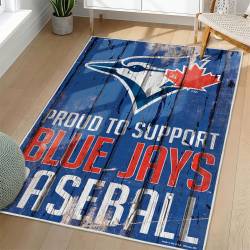 MLB Toronto Blue Jays Area Rug Non-Slip Baseball Carpet Home Decor Gift Idea For Fans TBJ88
