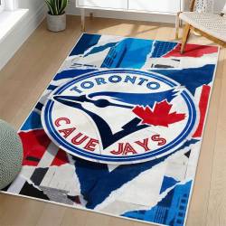 MLB Toronto Blue Jays Area Rug Non-Slip Baseball Carpet Home Decor Gift Idea For Fans TBJ90