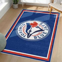 MLB Toronto Blue Jays Area Rug Non-Slip Baseball Carpet Home Decor Gift Idea For Fans TBJ93