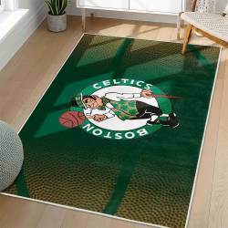 NBA Boston Celtics Rectangle Rug Personalized Non-Slip Carpet Gift For Basketball Fans BC101