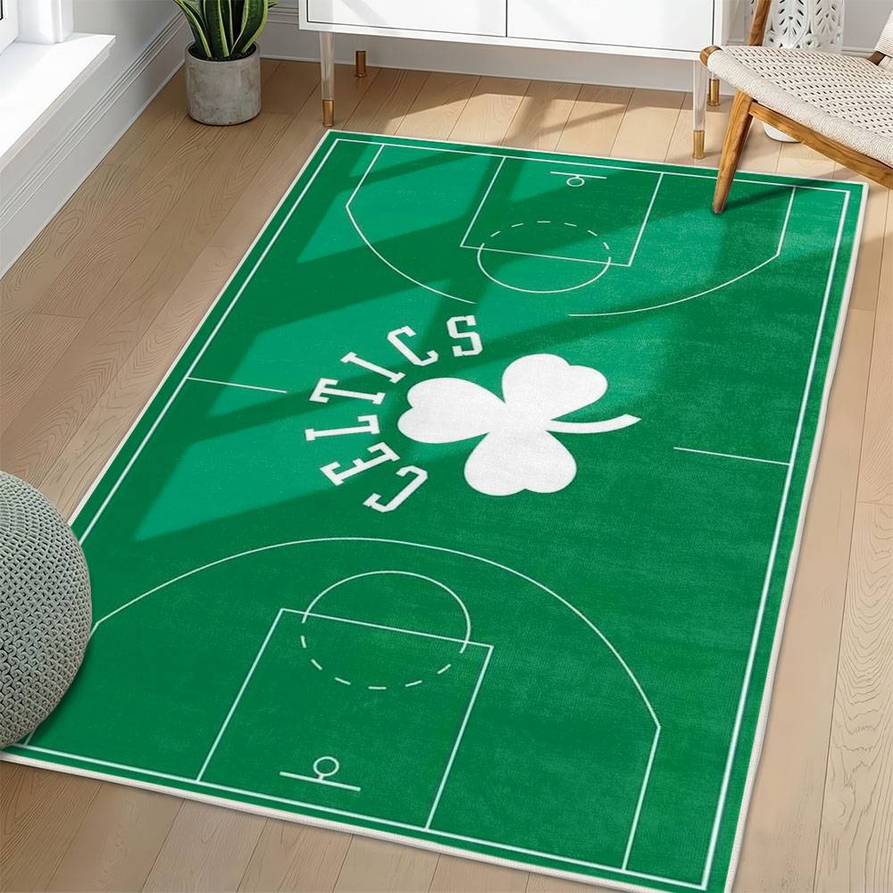 NBA Boston Celtics Rectangle Rug Personalized Non-Slip Carpet Gift For Basketball Fans BC104