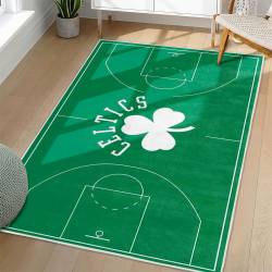 NBA Boston Celtics Rectangle Rug Personalized Non-Slip Carpet Gift For Basketball Fans BC104