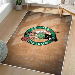 NBA Boston Celtics Rectangle Rug Personalized Non-Slip Carpet Gift For Basketball Fans BC105
