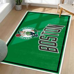 NBA Boston Celtics Rectangle Rug Personalized Non-Slip Carpet Gift For Basketball Fans BC107