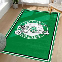 NBA Boston Celtics Rectangle Rug Personalized Non-Slip Carpet Gift For Basketball Fans BC109