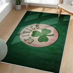 NBA Boston Celtics Rectangle Rug Personalized Non-Slip Carpet Gift For Basketball Fans BC111