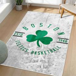 NBA Boston Celtics Rectangle Rug Personalized Non-Slip Carpet Gift For Basketball Fans BC112