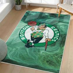 NBA Boston Celtics Rectangle Rug Personalized Non-Slip Carpet Gift For Basketball Fans BC114