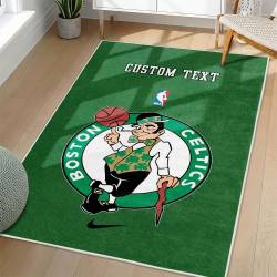NBA Boston Celtics Rectangle Rug Personalized Non-Slip Carpet Gift For Basketball Fans BC115