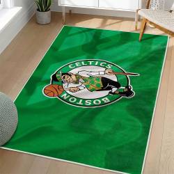 NBA Boston Celtics Rectangle Rug Personalized Non-Slip Carpet Gift For Basketball Fans BC116