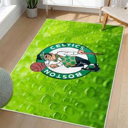 NBA Boston Celtics Rectangle Rug Personalized Non-Slip Carpet Gift For Basketball Fans BC117