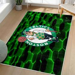 NBA Boston Celtics Rectangle Rug Personalized Non-Slip Carpet Gift For Basketball Fans BC118